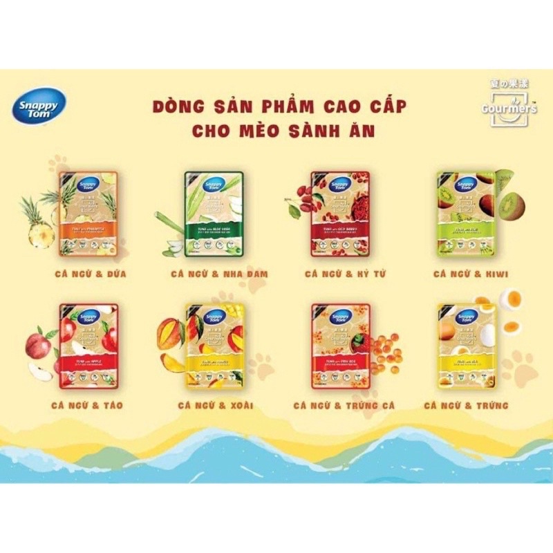 Pate SNAPPY TOM Hương Vị Trái Cây Cho Mèo 70g