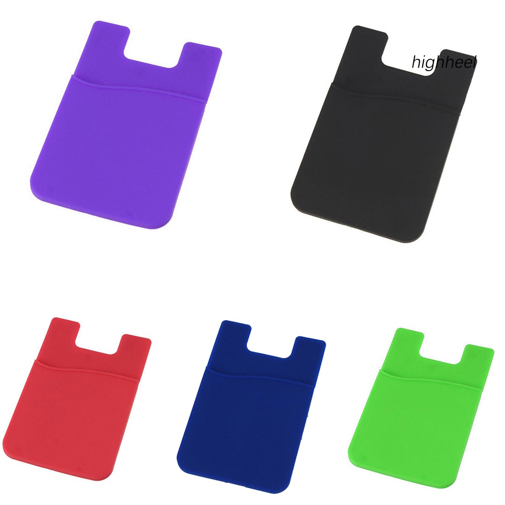 Ốp Điện Thoại Silicone Màu Trơn Có Ngăn Đựng Thẻ ID Tai Nghe