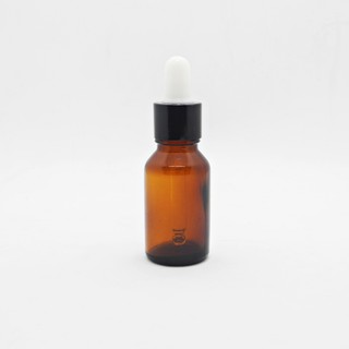{Sỉ từ 2900đ} Chai lọ thủy tinh tinh dầu 10ml Serum màu nâu - Nắp bóp đen trơn đầu trắng