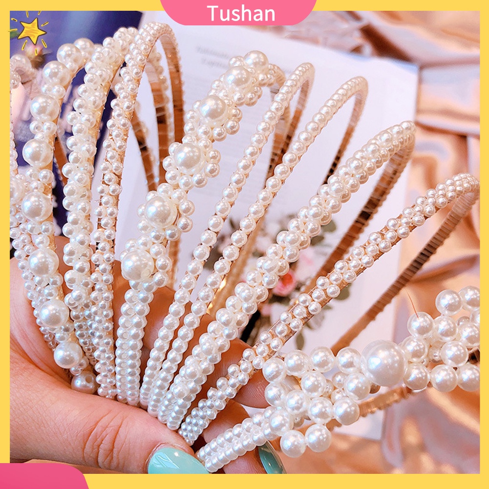 Cài tóc đính ngọc trai nhân tạo thiết kế thanh lịch thời trang cho phụ nữ