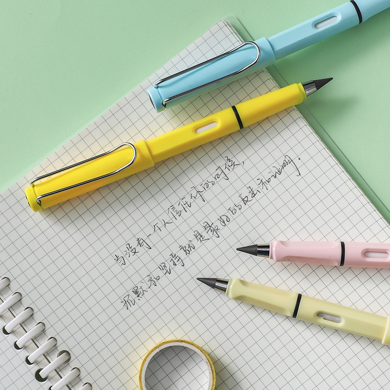 Bút chì vĩnh cữu nét chữ sắc nét nắp có giá đỡ và gôm có thể xóa được