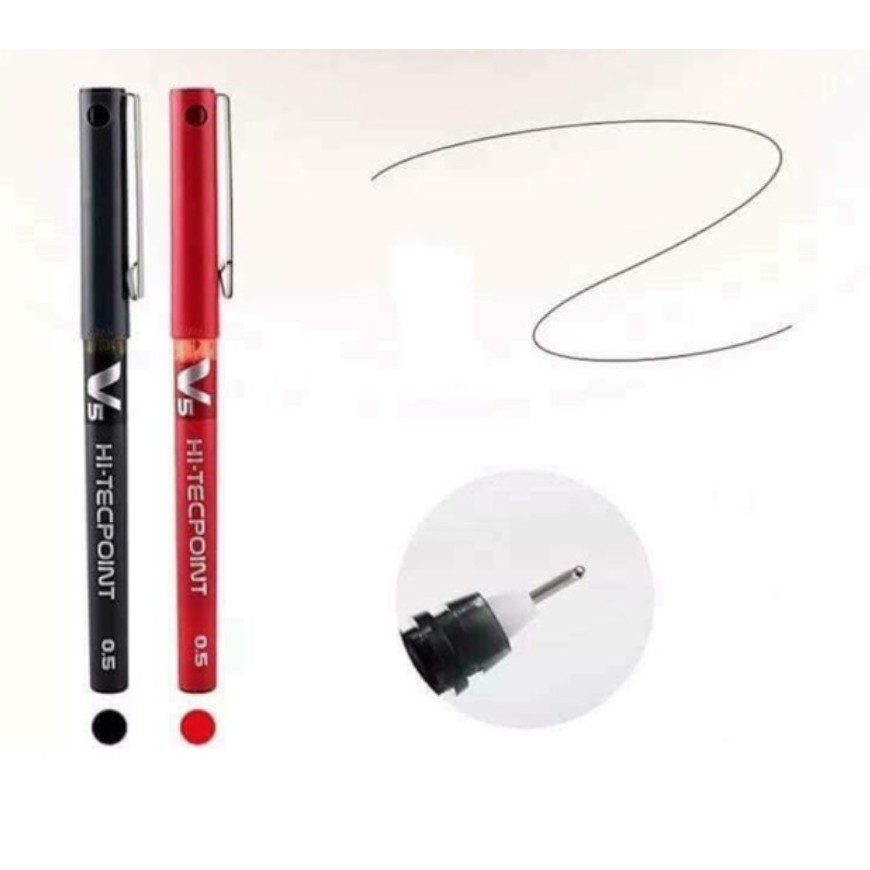 Bút định hình môi mày phun xăm V5 , Bút vẽ nước định hình siêu nét không trôi -2 màu đỏ, đen