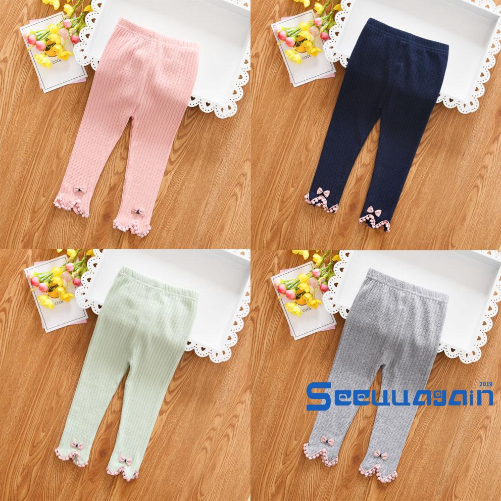Quần Legging Màu Trơn Cho Bé Gái