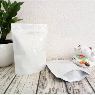 1 Kg túi zipper 2 mặt trắng sữa đáy đứng