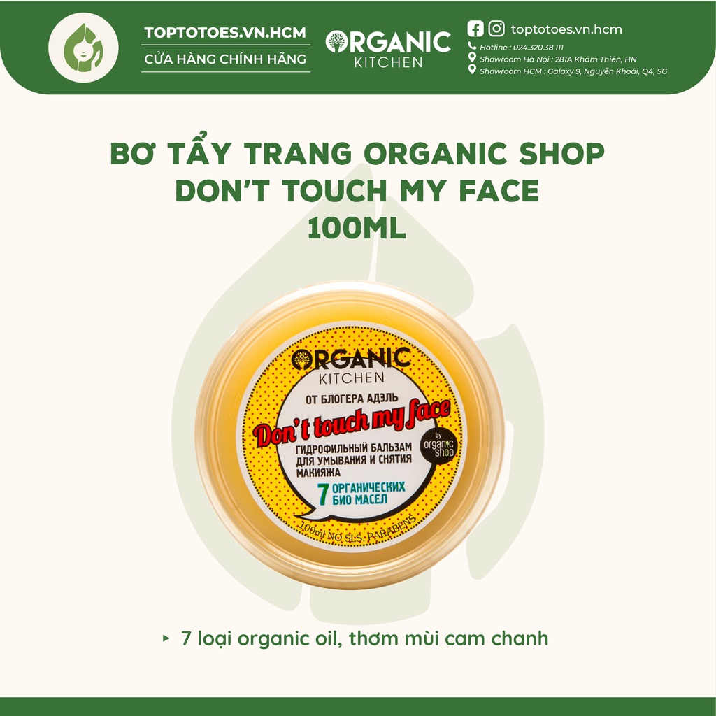 Bơ tẩy trang Organic Kitchen Hydrophilic Make-up Removing Balm làm sạch sâu, không cần nhũ hoá