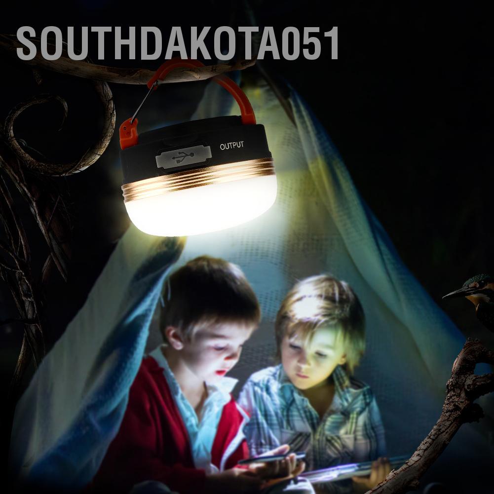 Southdakota051 Đèn LED ngoài trời chống thấm nước Mini có độ sáng cao treo cho lều cắm trại USB thể sạc lại
