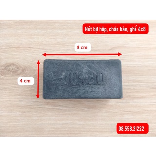 Nút nhựa, đế nhựa 4x8 bịt đầu sắt hộp 4x8, gắn chân ghế, chân bàn, tiện lợi. Chống ồn, trầy xước gạch, đá, sàn gỗ