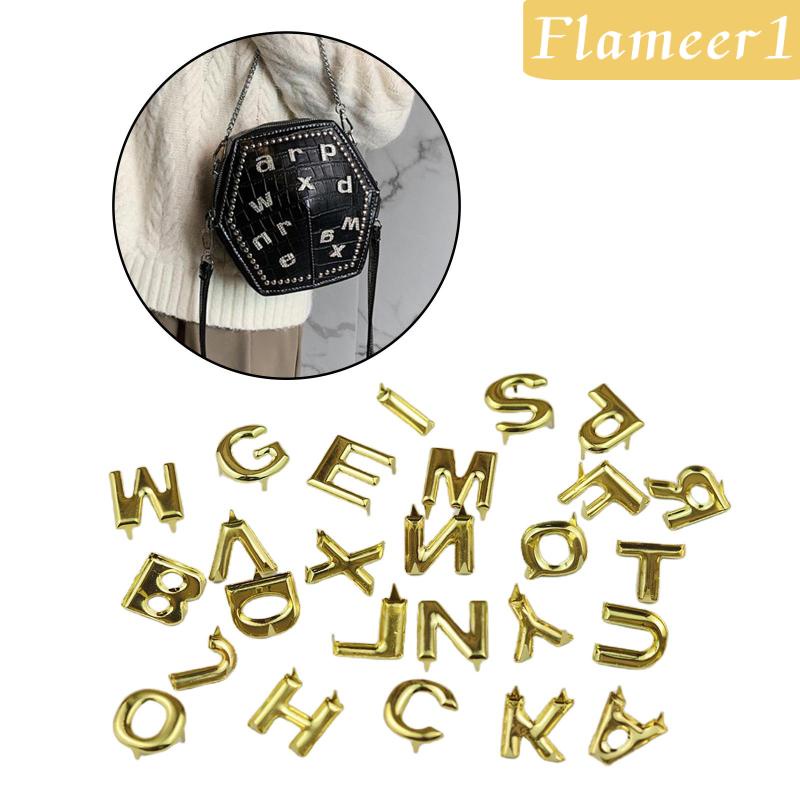 [Flameameer1] 26 Đinh Tán Chữ Cái A - Z Trang Trí Túi Xách / Giày Da