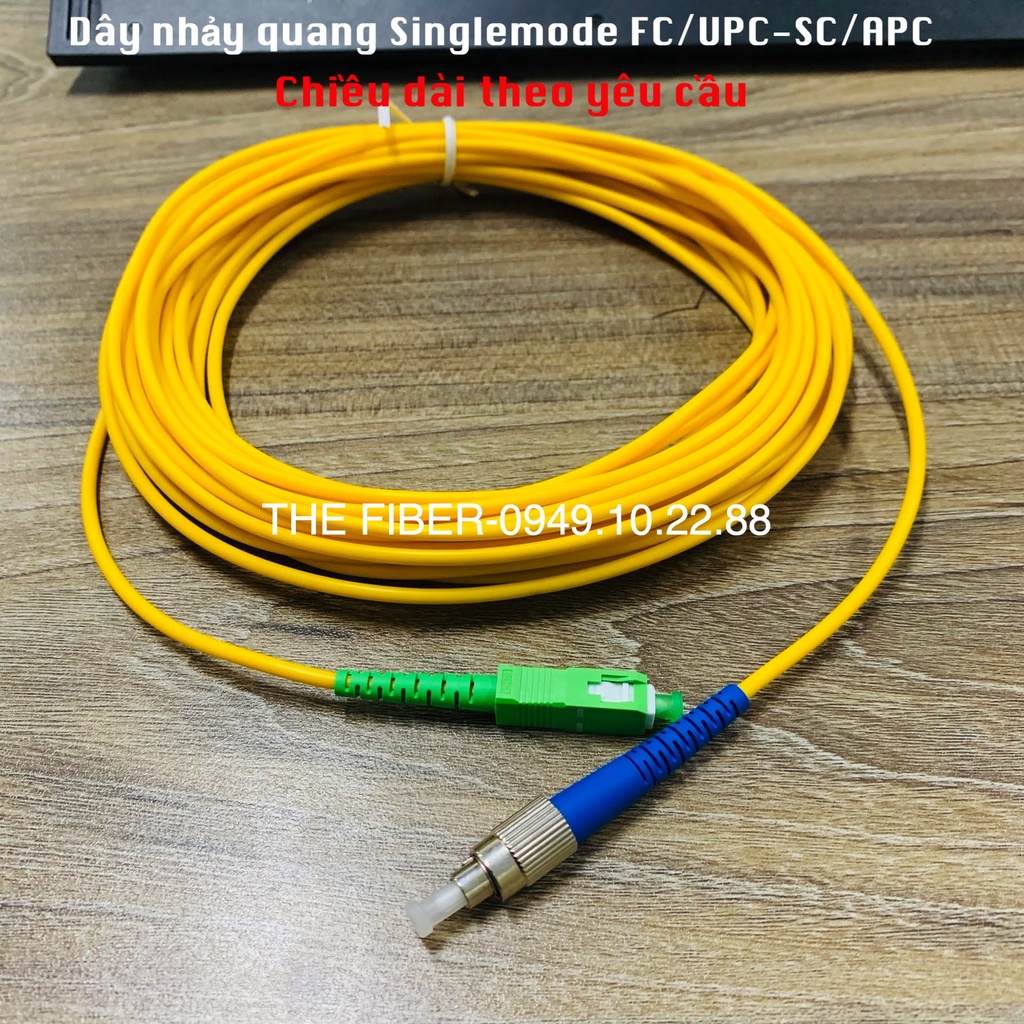 Dây nhảy quang Singlemode FC/UPC-SC/APC phi 3.0mm chiều dài theo yêu cầu
