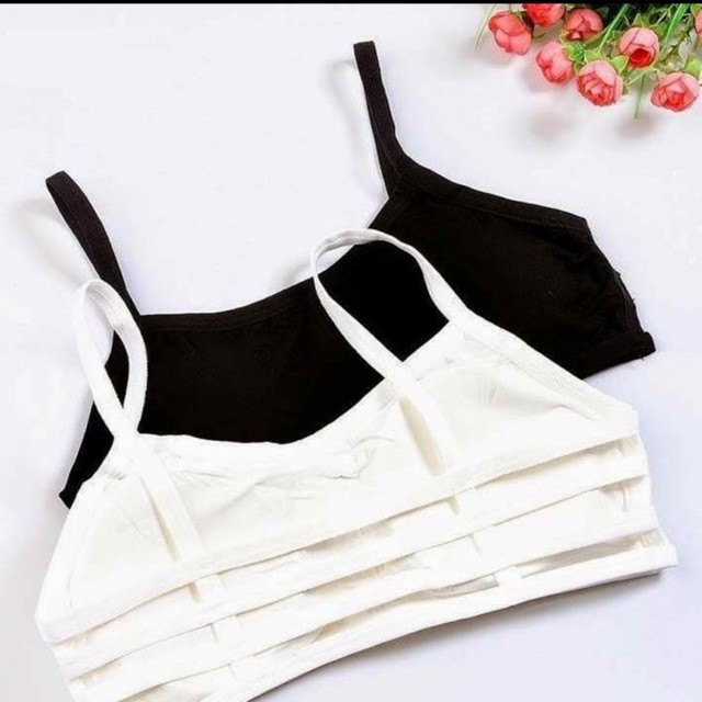 Áo Bra 3 dây ngang vải cotton mềm mịn ôm ngực, có đủ màu- Siêu sành điệu- Bra lá học sinh