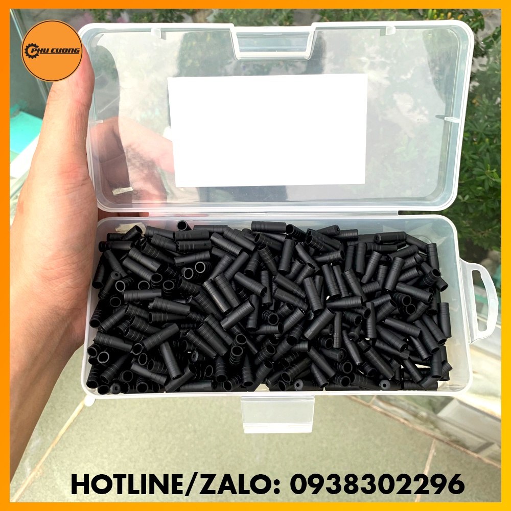 Đầu nắp chặn vỏ dây đề xe đạp TRLREQ đen - 4mm