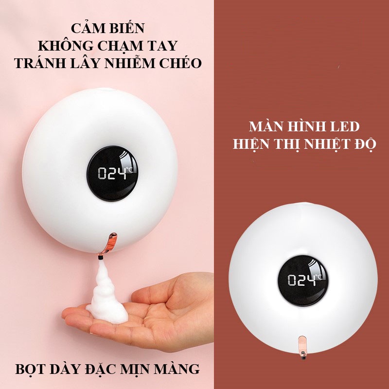 Máy rửa tay cảm ứng tự động Xiaomi 3Life hình bánh Donut 300ml 0.25 giây chế độ cảm biến không cần tiếp xúc