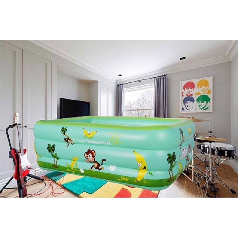 Hồ bơi phao chữ nhật 3 tầng 1m5 tặng kèm keo vá chuyên dụng