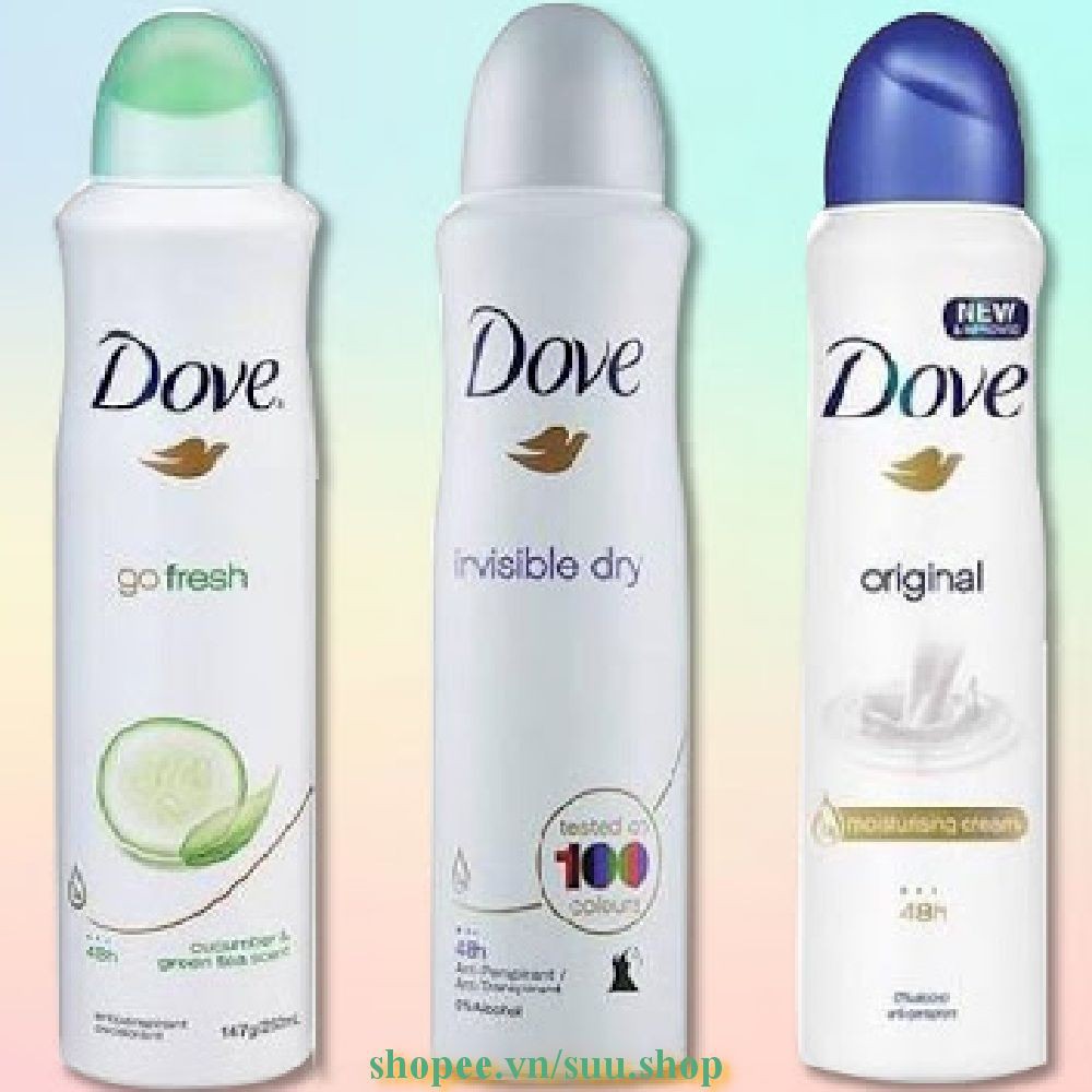 Xịt Khử Mùi Nữ 150Ml Dove Natural Touch, suu.shop Cam Kết 100% Chính Hãng.
