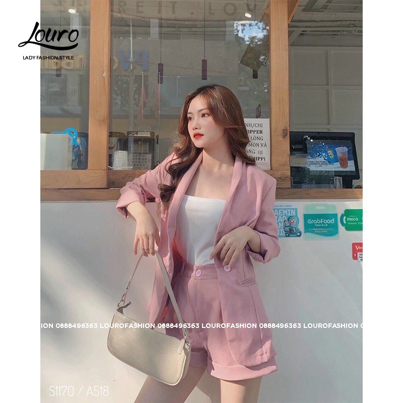 Set bộ blazer nữ 3 chi tiết💟FREESHIP💟set  vest nữ gồm gồm Áo vest blazer+áo thun+quần short, vest công sở -L037