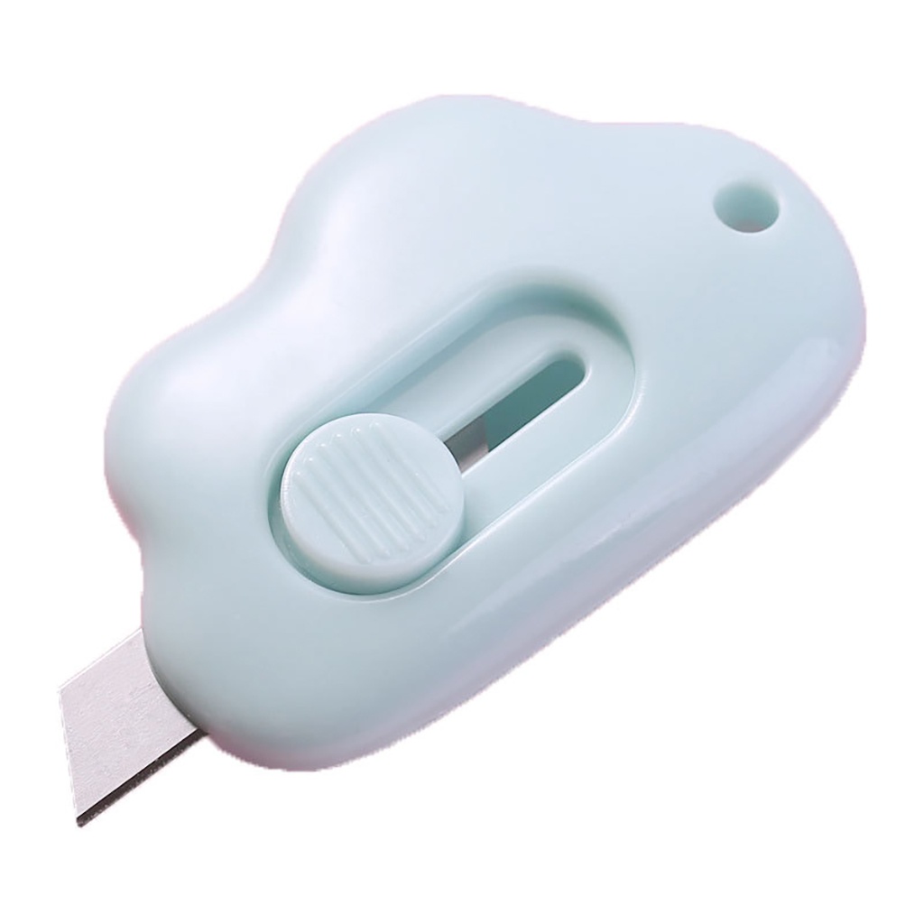 Dao Rọc Giấy Mini Dễ Thương Hình Đám Mây Dùng Unbox Khui Hộp Có Lỗ Treo Chìa Khóa Bỏ Túi Tiện Dụng