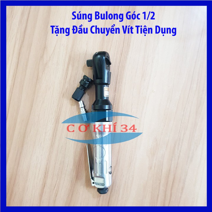 Súngg Mở Ốc Ngang, Máy bulong Góc 1/2 TOP Tặng Đầu Chuyển Bắn Vít