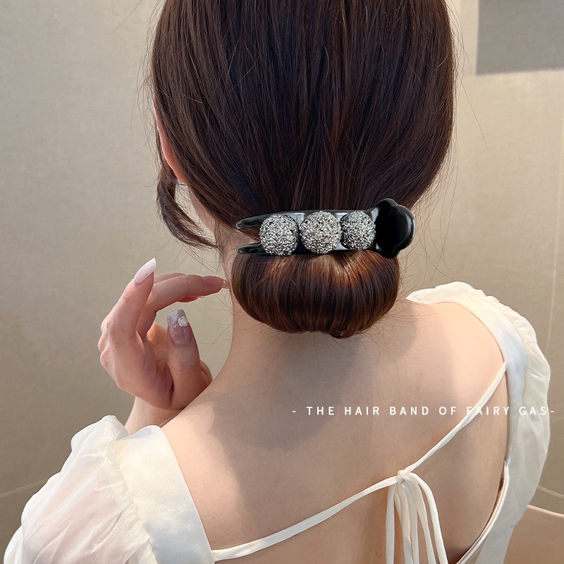 Kẹp Tóc Càng Cua Đính Nơ Hoa Bằng Nhựa Mờ Thời Trang Cho Nữ