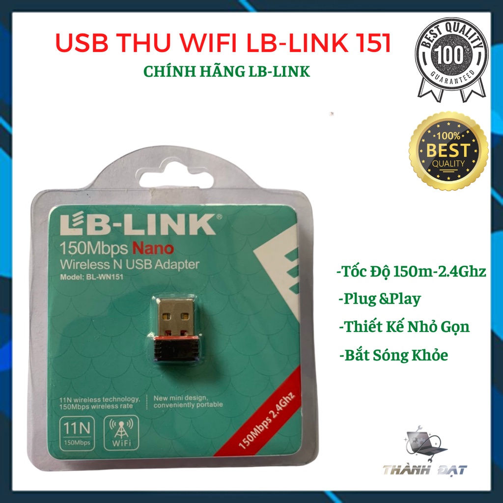 USB Wifi Bộ thu wifi LB-LINK BL-WN151 tốc độ 150Mb, Chính Hãng