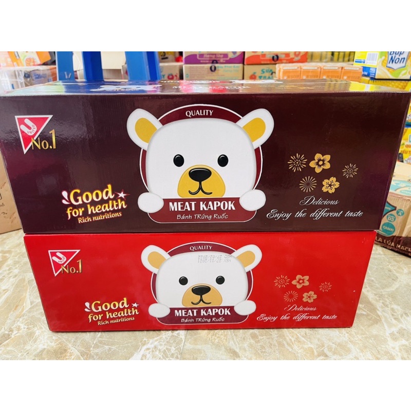 1 hộp 30 cái bánh ruốc gấu hàng date mới hàng cực chuẩn