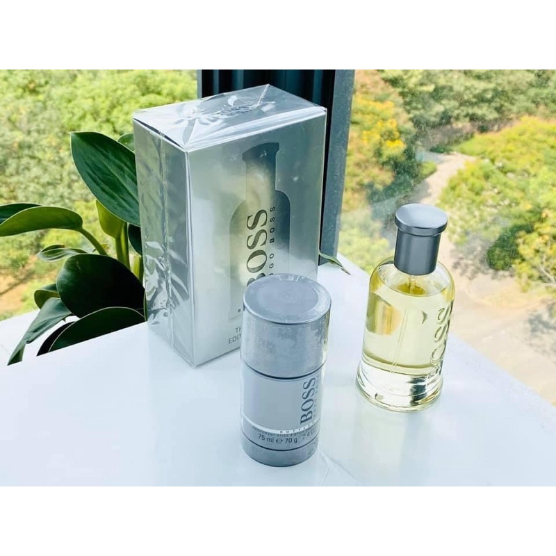 Set Nước hoa Nam HUGO BOSS Boss Bottled 100ml kèm lăn khử mùi Nam tính, lịch lãm