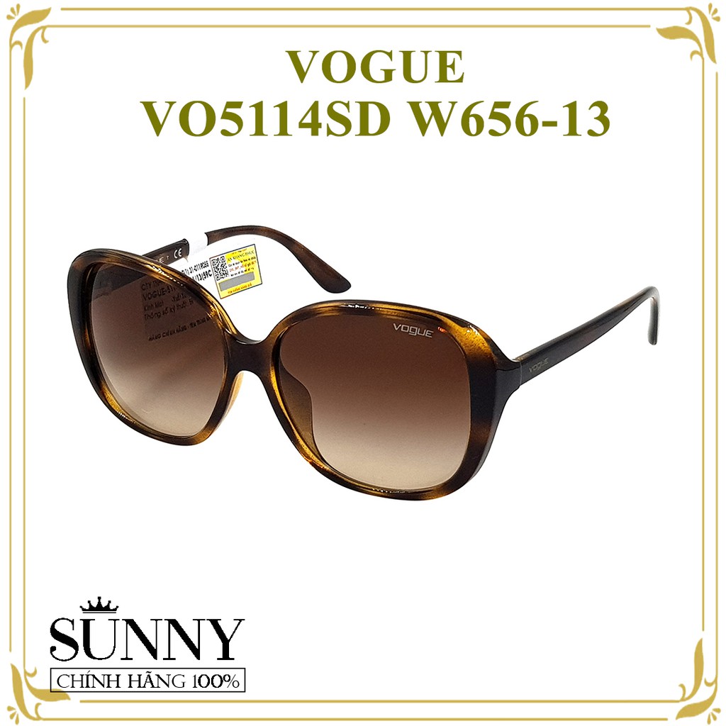 VO5114SD W656-13 - Kính mát Vogue chính hãng Italia, bảo hành toàn quốc