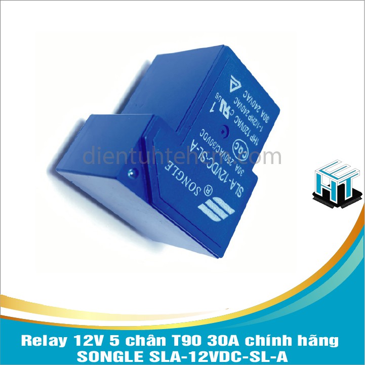 Relay 12V 5 chân T90 30A chính hãng SONGLE SLA-12VDC-SL-A