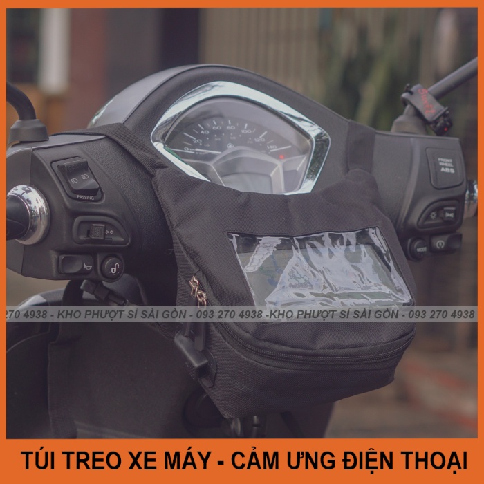 Kho Sỉ SG - Túi grab dọc - ngang form túi Tam's đựng điện thoại treo đầu xe máy cảm ứng được dùng xem Googlemaps