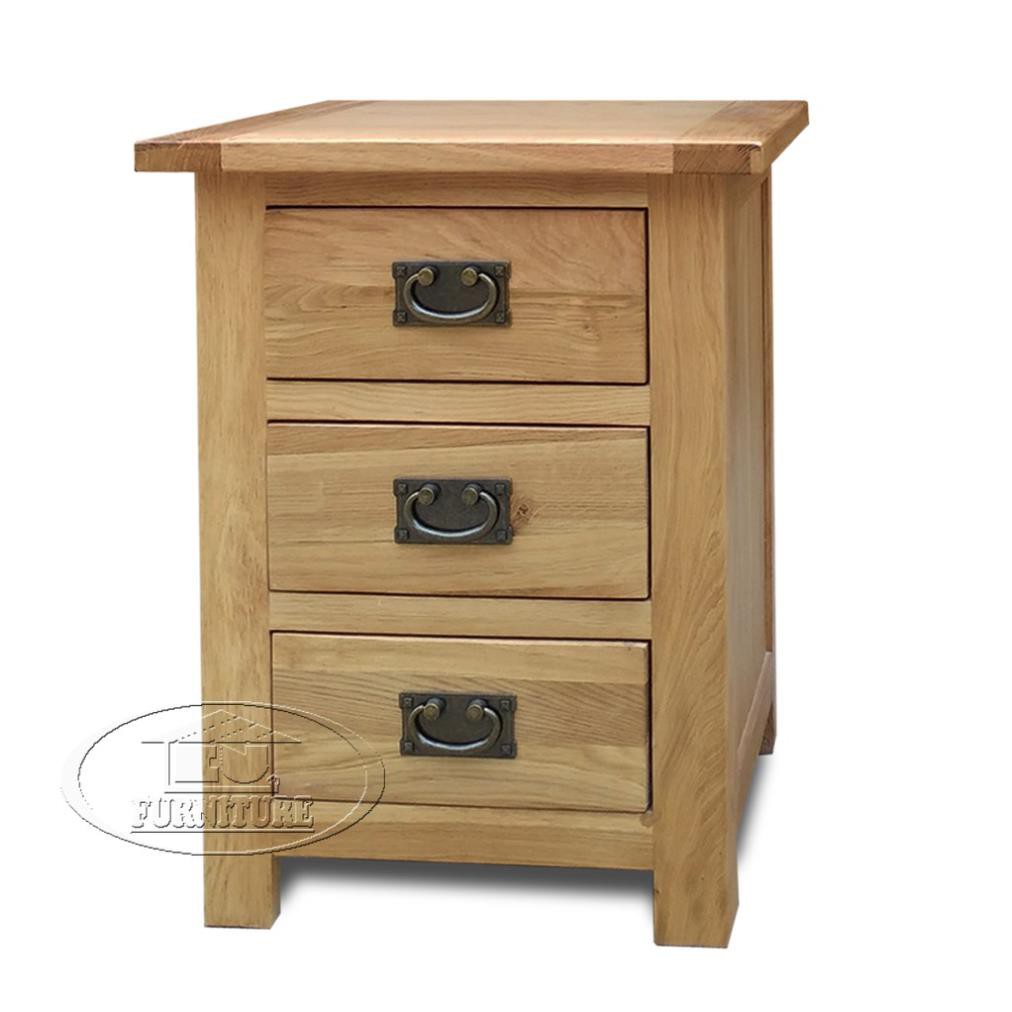 tủ nhỏ gỗ sồi 3 ngăn kéo 50x40x55cm | BigBuy360 - bigbuy360.vn