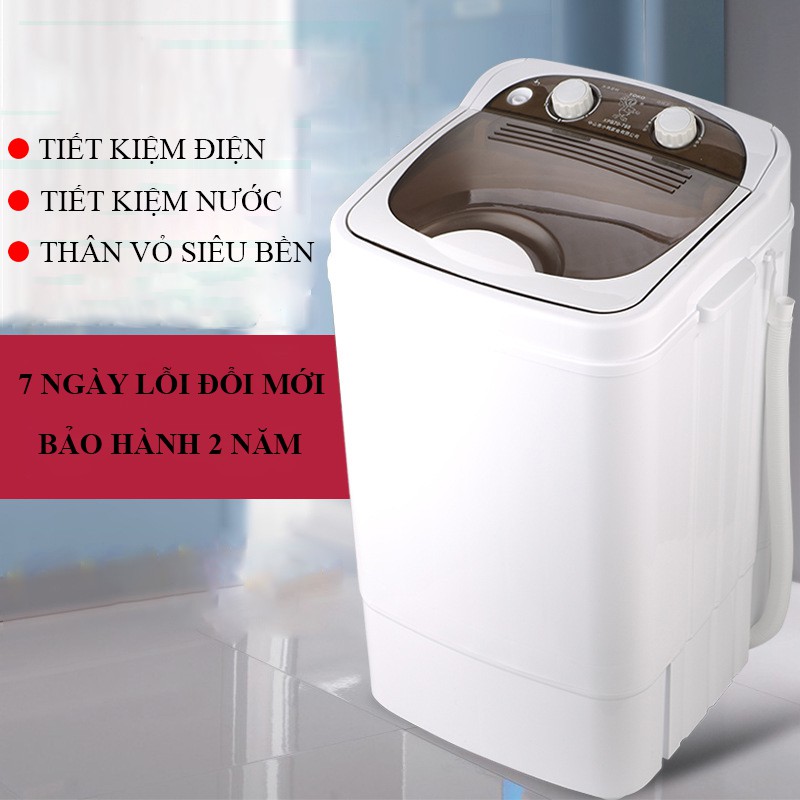 Máy giặt mini dung tích 7kg thùng đơn nắp trên bán tự động, tiện dụng. BẢO HÀNH 2 NĂM, LỖI 1 ĐỔI MỚI TRONG 7 NGÀY.