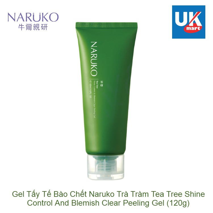 Gel Tẩy Tế Bào Chết Naruko Chiết Xuất Tràm Trà 120 gr Tea Tree Shine Control and Blemish Clear Peeling Gel