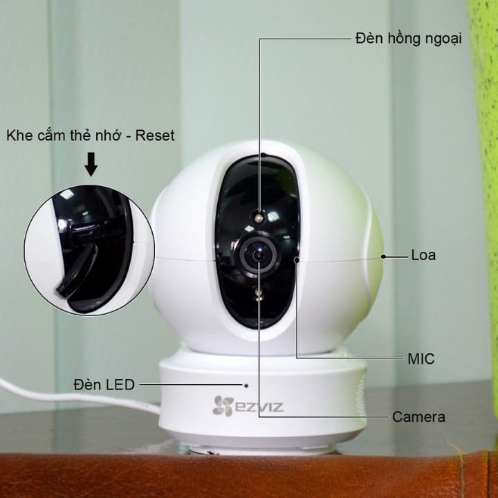 Camera Wifi EZVIZ CS-CV246 Xoay Thông Minh , theo dõi chuyển động , đàm thoại 2 chiều , camera mini , camera ip , ezviz