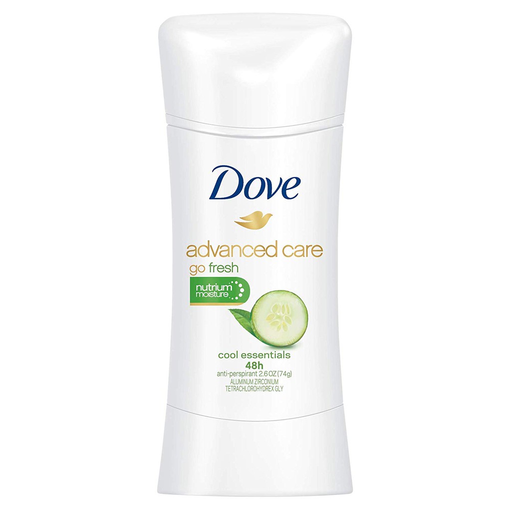 Lăn khử mùi nữ dạng sáp Dove Advanced Care Antiperspirant Cool Essentials 74g (Mỹ)