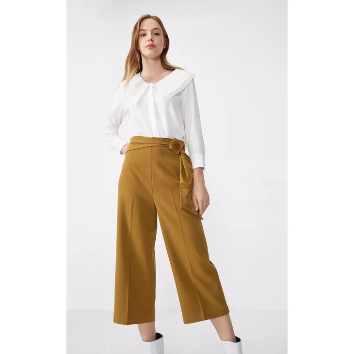 Vero Moda Quần Lửng Ống Rộng Cạp Cao Cho Nữ Quần Lửng 32016J513