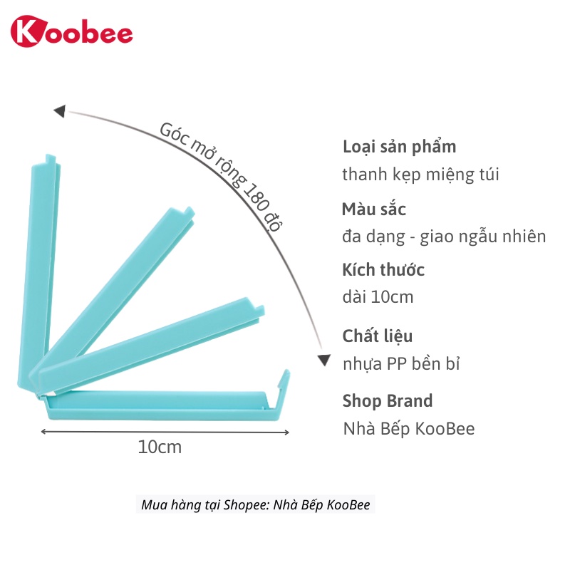 Thanh kẹp miệng túi chống ẩm mốc, chống mùi tủ lạnh bảo quản thực phẩm đồ ăn tiện dụng KooBee (BA06)