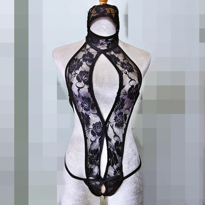 [Sỉ-Rẻ] Bộ đồ ngủ kèm che mắt sexy ren liền quần chip [Lẻ-Sỉ]