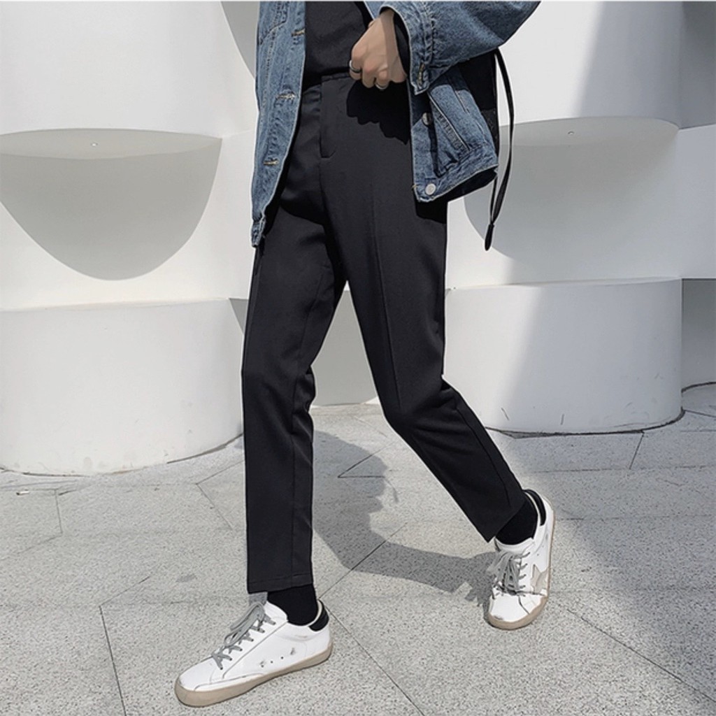 Quần tây âu ống côn kiểu hàn quốc form suông giữ dáng | Lee Hoàng Group | BigBuy360 - bigbuy360.vn