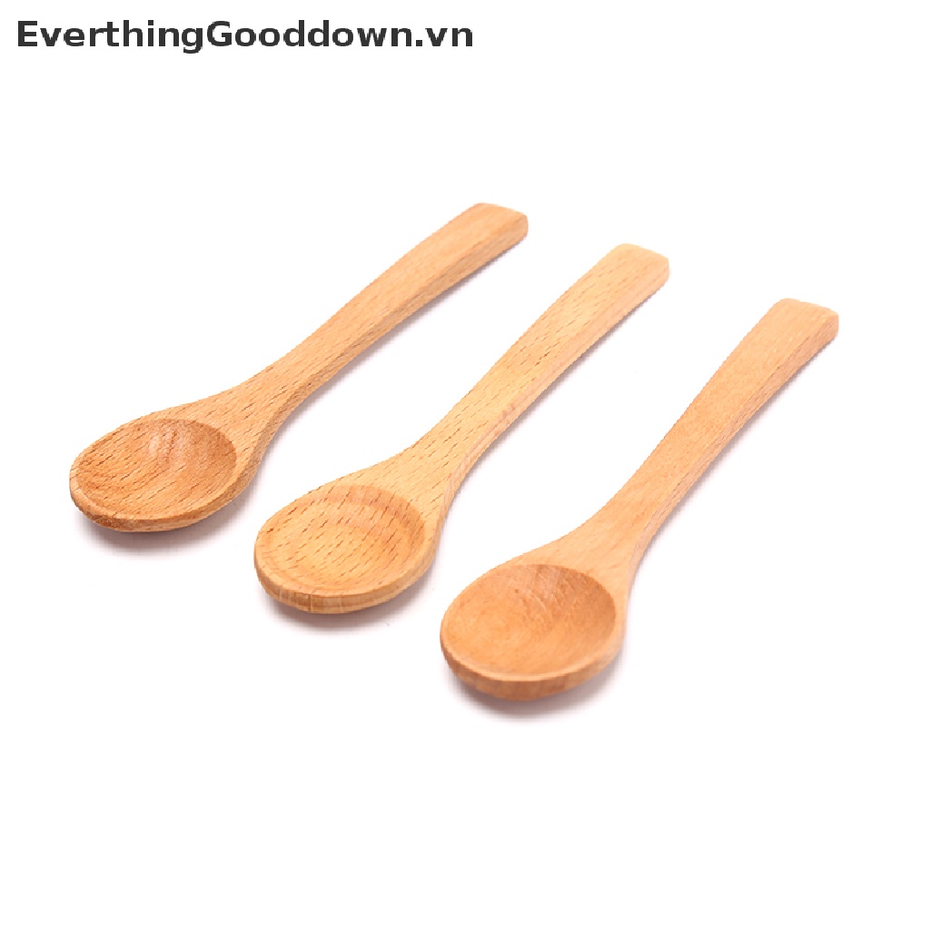 Muỗng Gỗ Tre Tròn 1X Múc Canh Trà Cà Phê Tiện Dụng