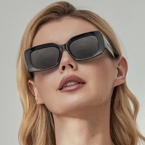 Kính Mát Gọng Kim Loại Chữ Nhật Phong Cách Âu Mỹ