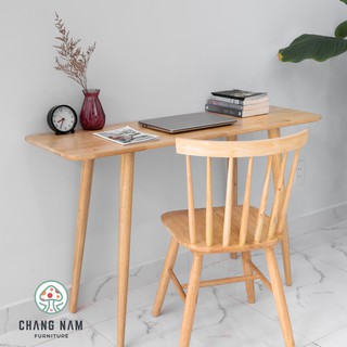 COMBO BÀN LÀM VIỆC HÀN QUỐC - LONG TABLE + GHẾ GỖ WINDSOR