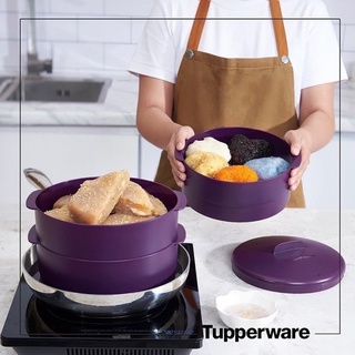 Xửng Hấp Steam It 3 Tầng màu tím - Hàng chính hãng Tupperware Việt Nam phân phối