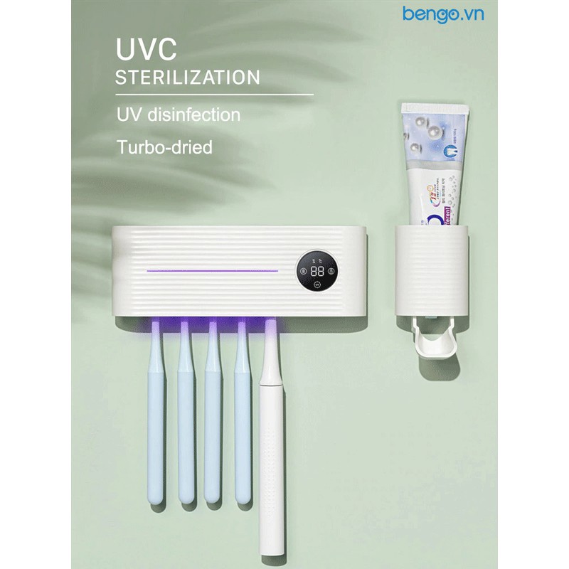 Máy diệt khuẩn bàn chải đánh răng UV kèm hộp lấy kem - M01