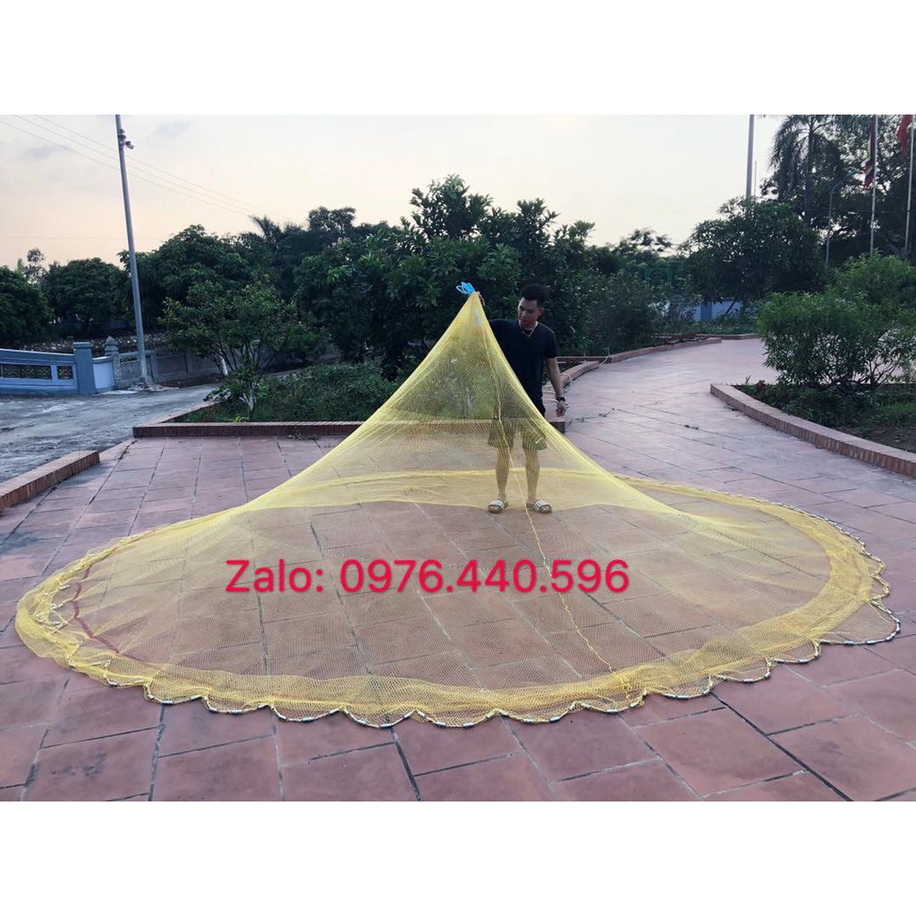 Chài Dù Chì Đúc Vàng 2,5m Rộng 4m 280k