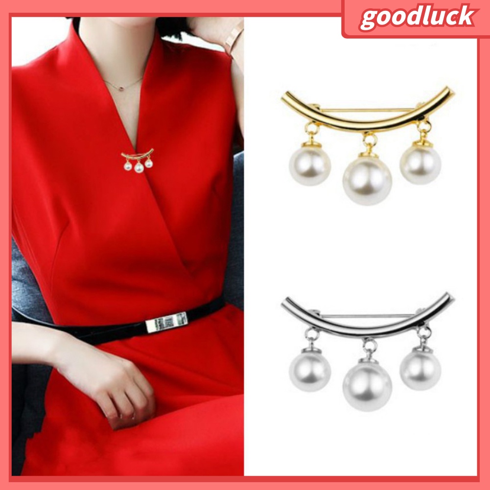 Ghim cài áo đính ngọc trai giả thời trang cho nữ