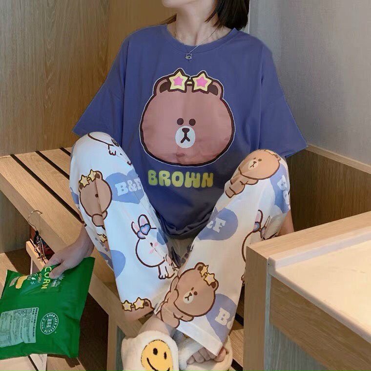 Đồ Bộ Mặc ở Nhà Bộ Đồ Ngủ Nữ Quần Dài Pijama Thun Lạnh Đẹp [CODE 1-17] Freesize Từ 45-60Kg - BB REAL | BigBuy360 - bigbuy360.vn