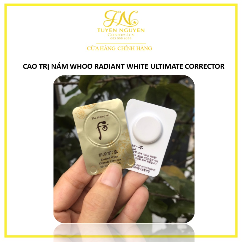 Cao nám whoo radiant white ultimate corrector 1 vỉ