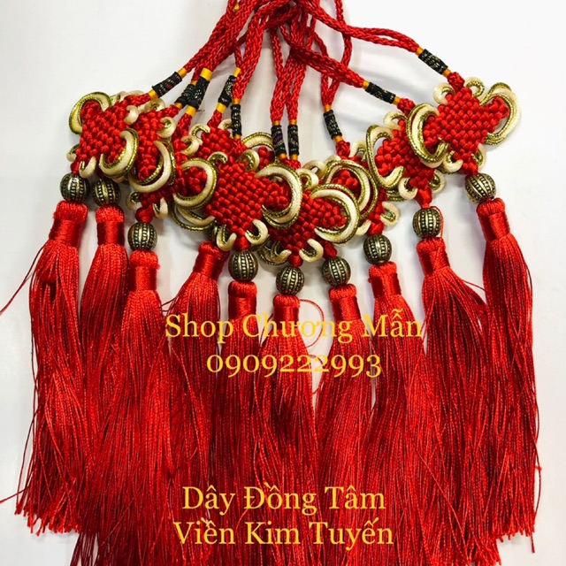 Dây Đồng Tâm Tua Rua May Mắn Kết Móc Treo Trang Trí Giá Sỉ
