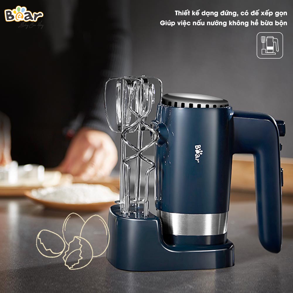 Máy đánh trứng máy đánh kem cầm tay mini bear B02L1 Đa Năng, Mạnh Mẽ, Bền Bỉ Bào Hành Chính Hãng 18 Tháng Bếp Nhà Bear