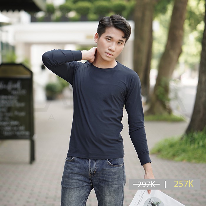 Áo giữ nhiệt nam Laroma cổ tròn  | Giữ ấm - Siêu đàn hồi - Khử mùi