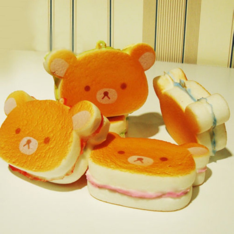 Đồ Chơi Xốp Squishy Giảm Stress Hình Bánh Hamburger Dễ Thương Cho Bé Charms